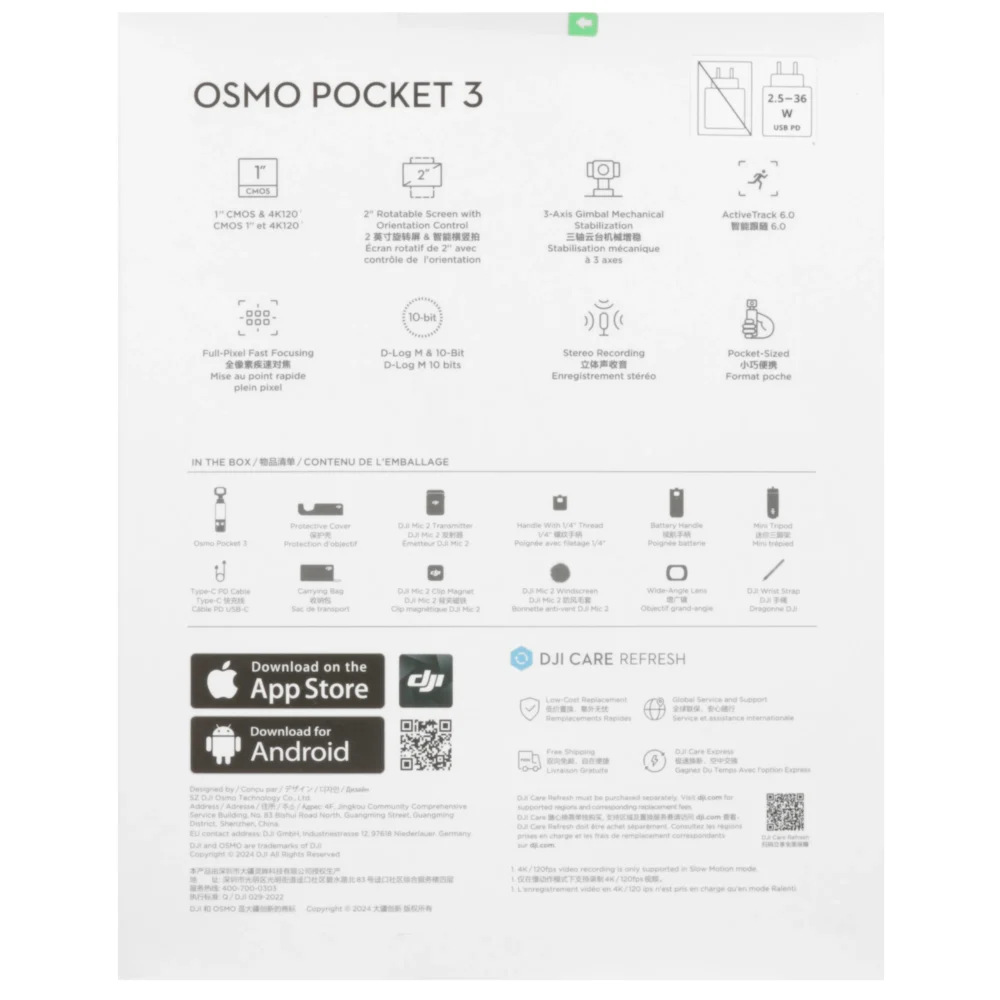 Экшн-камера DJI Osmo Pocket 3 Creator Combo черный